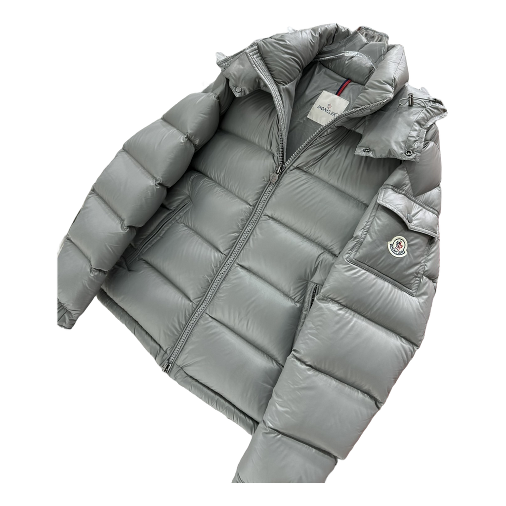 Moncler Maya Hooded Puffer Jacket in Gray