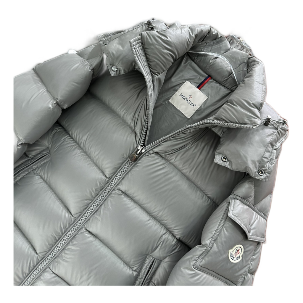 Moncler Maya Hooded Puffer Jacket in Gray