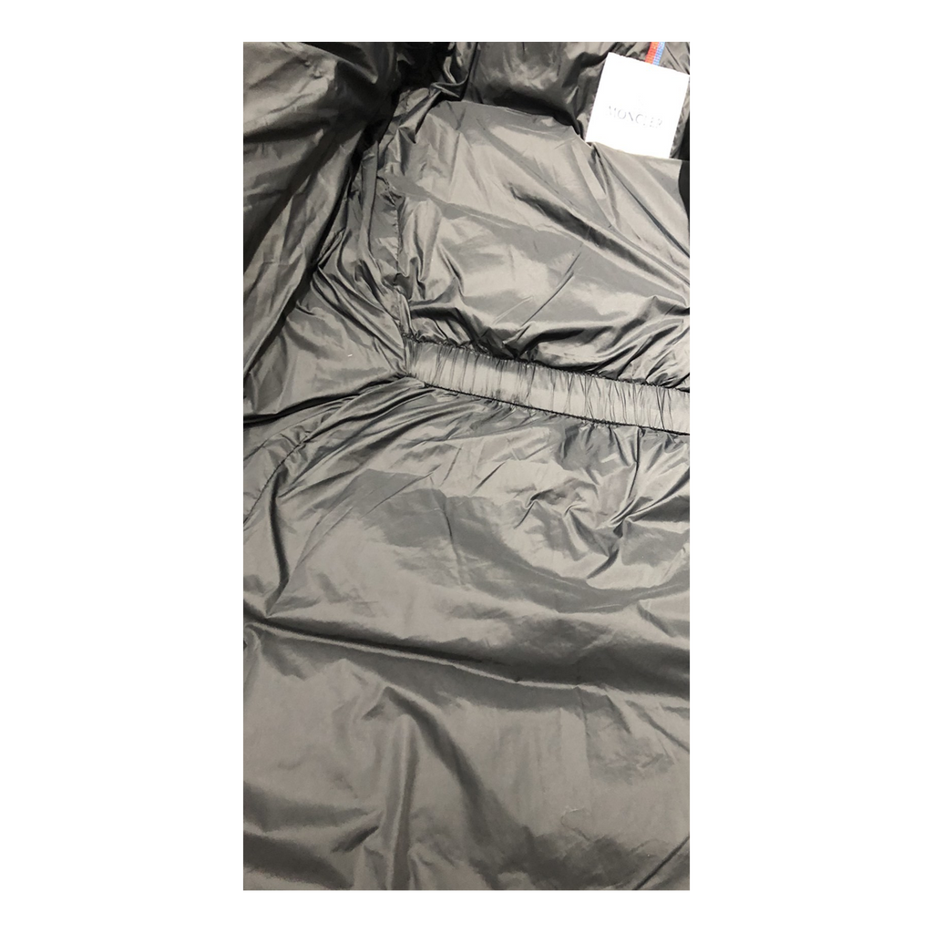 Moncler Four-Pocket Fur-Trim Hooded Long Puffer Coat in Black