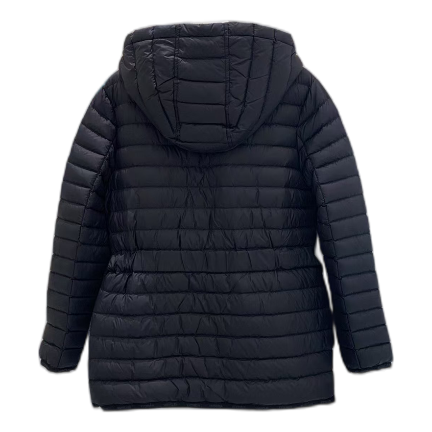 Moncler Oredon Belted Hooded Puffer Jacket in Black