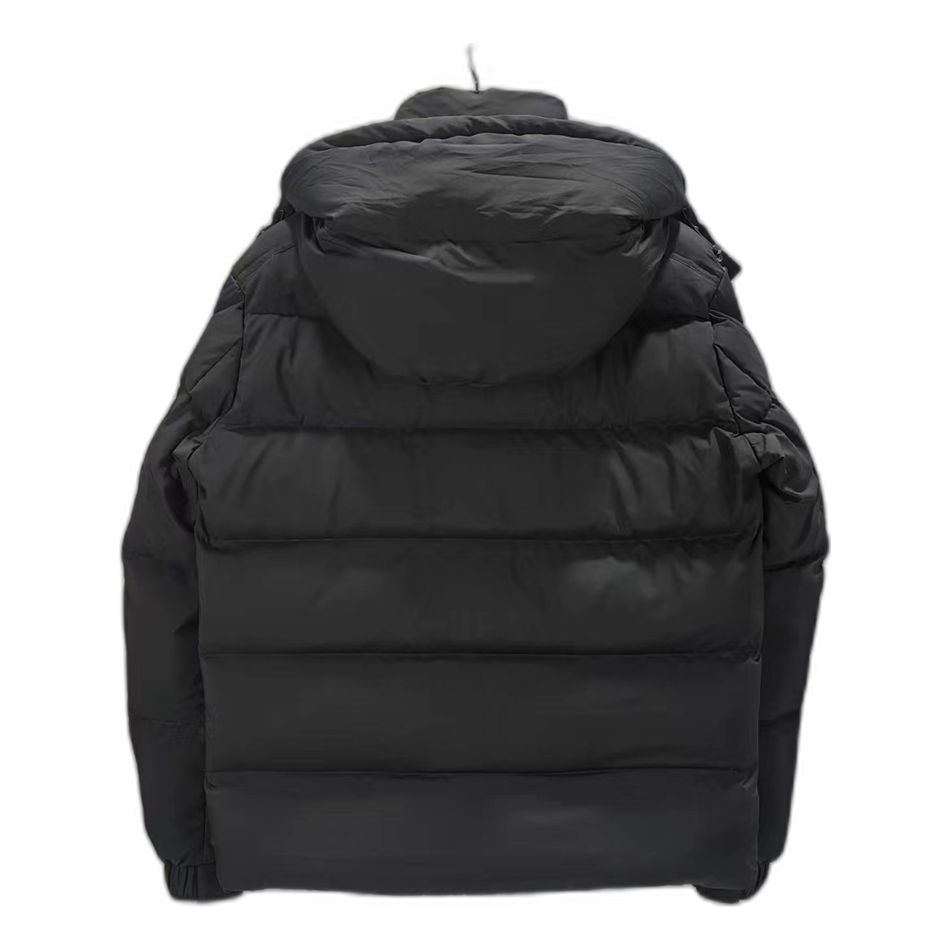 Moncler Maya Matte Hooded Puffer Jacket in Black