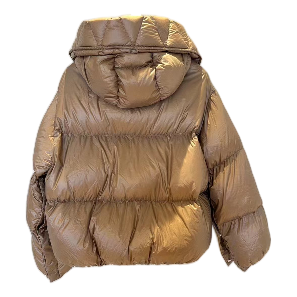 Moncler Borey Hooded Puffer Jacket in Bronze