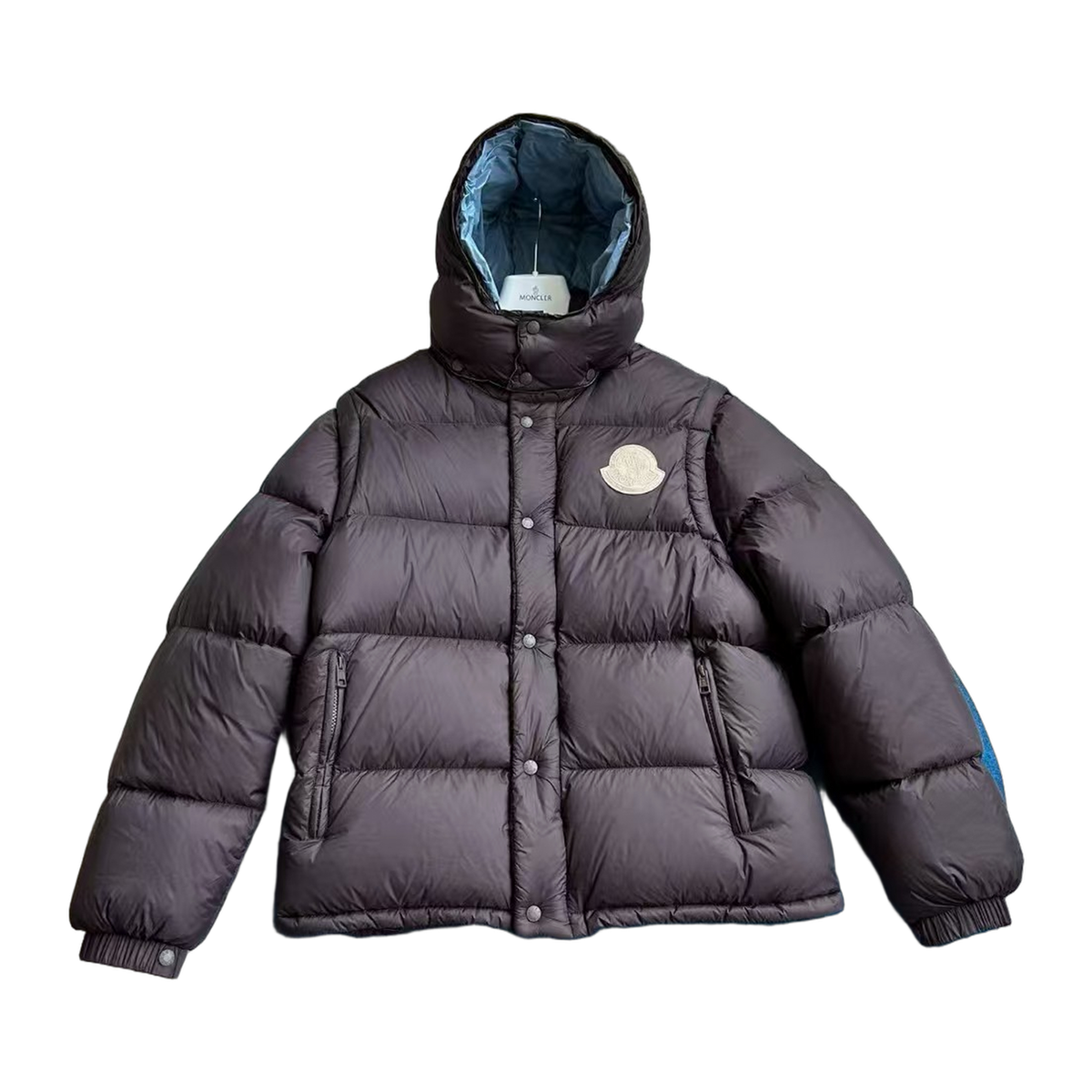 Moncler Cyclone Convertible Down Jacket in Black