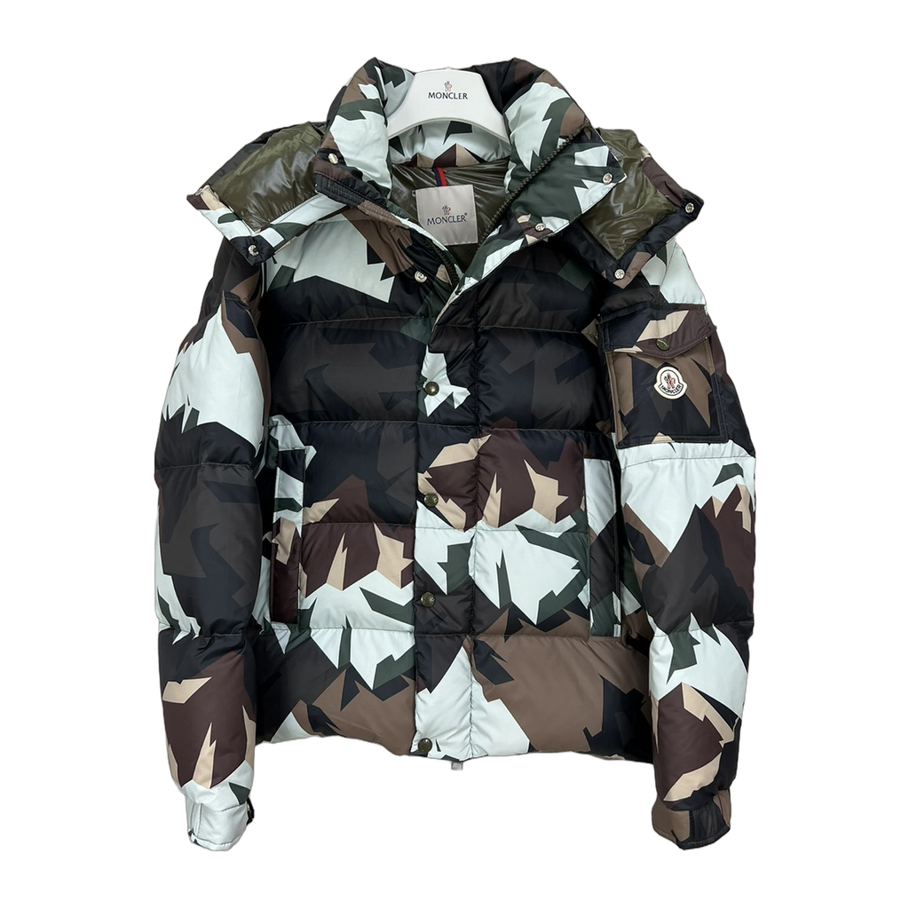 Moncler Mosa Camouflage Hooded Puffer Jacket