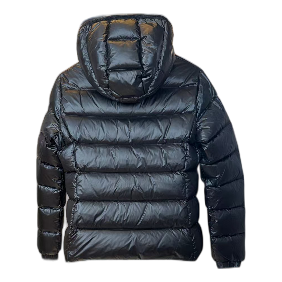 Moncler Gles Glossy Hooded Puffer Jacket