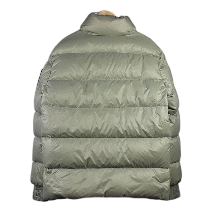 Moose Knuckles Stand-Collar Puffer Jacket in Sage Grey