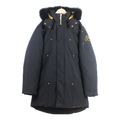 Moose Knuckles Stag Lake Gold-Trim Fur-Hood Parka in Black
