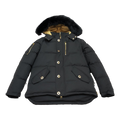 Moose Knuckles Gold 3Q Fur-Trim Puffer Jacket in Black