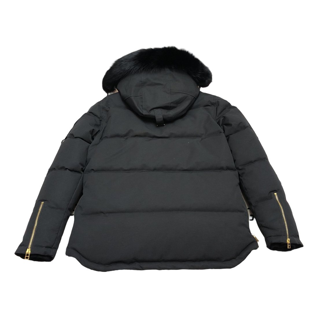 Moose Knuckles Gold 3Q Fur-Trim Puffer Jacket in Black