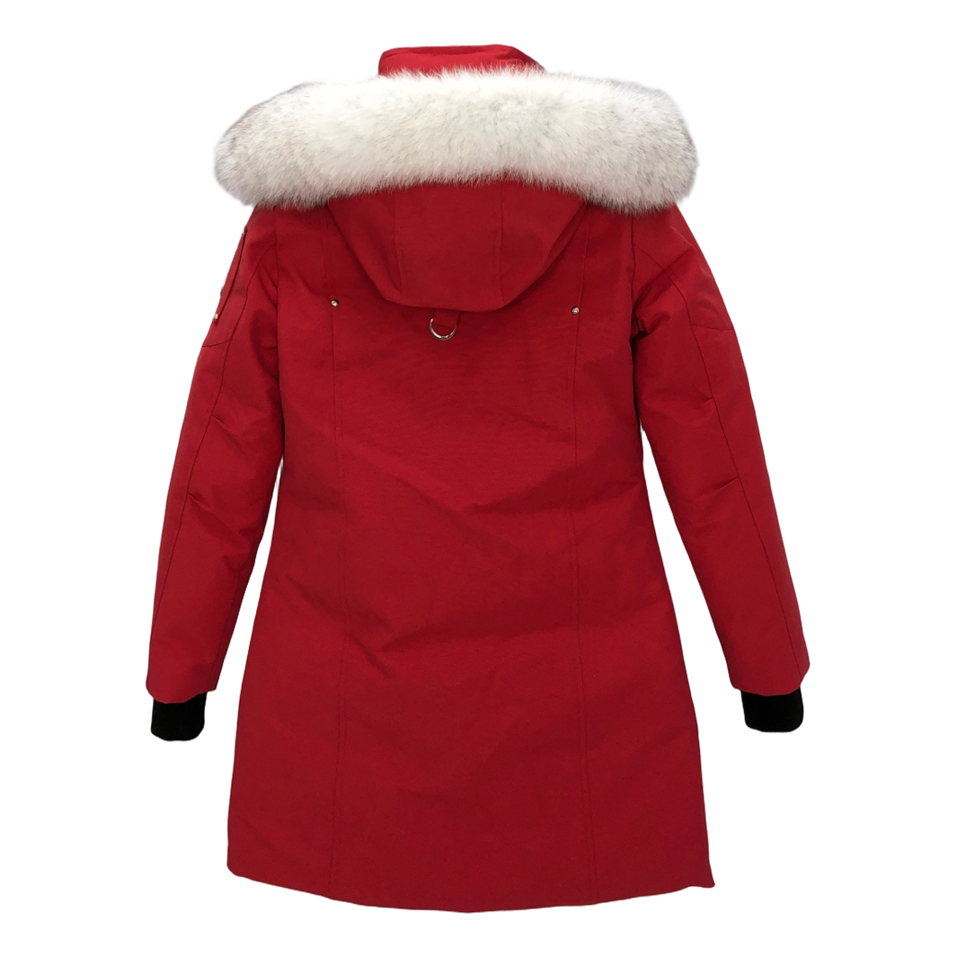 Moose Knuckles Stirling Parka with White Fur Trim
