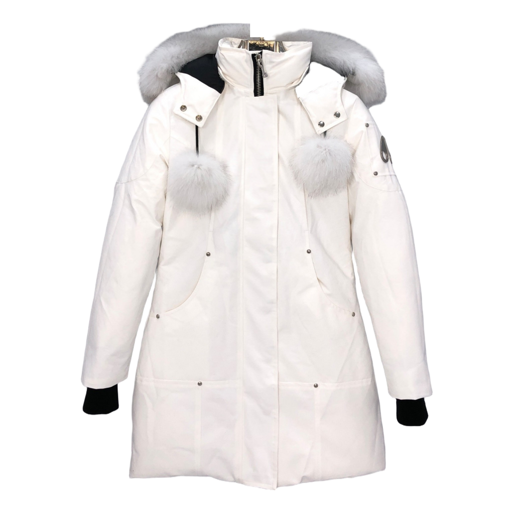 Moose Knuckles Stirling Parka with White Fur Trim