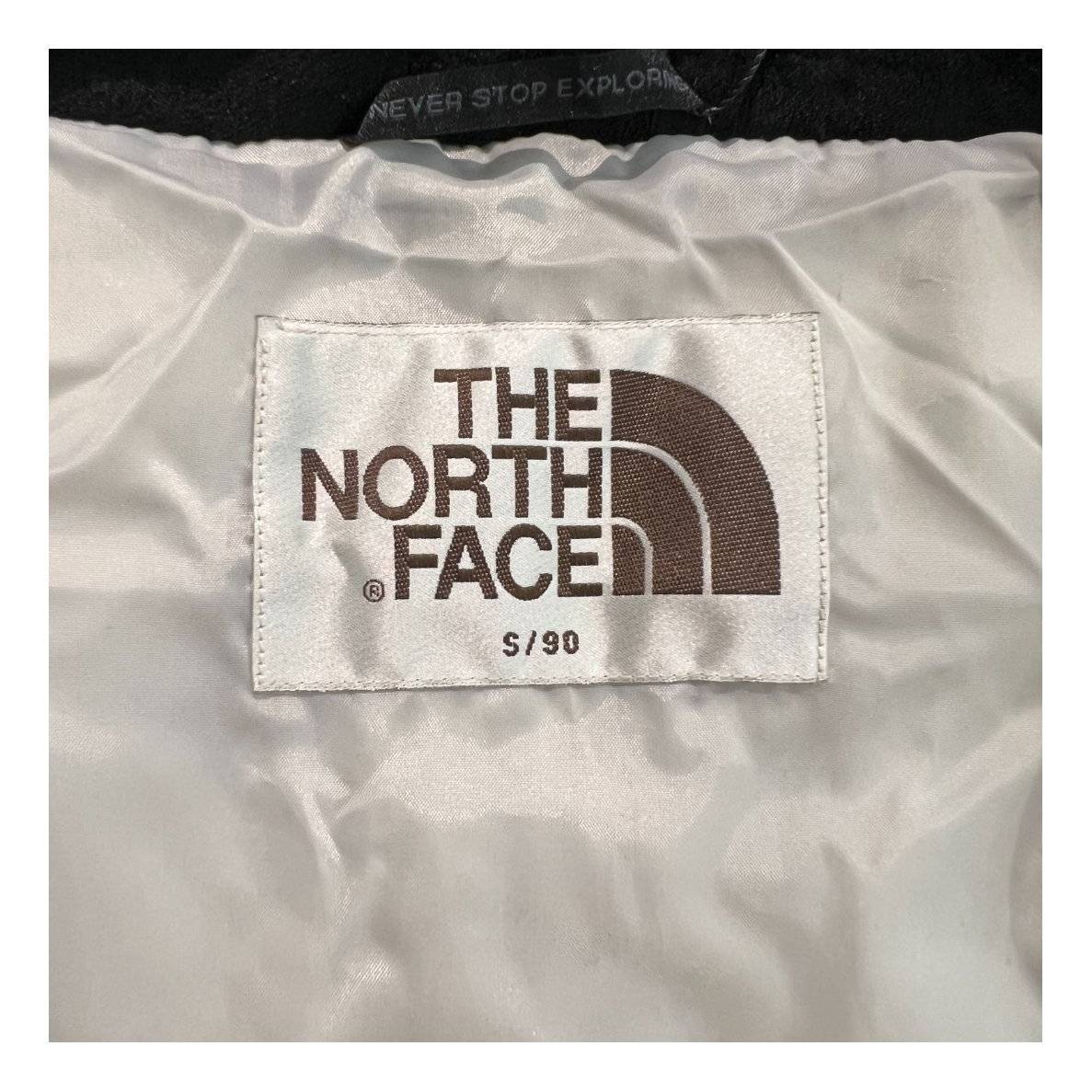 The North Face Color-Block Hooded Long Puffer Coat in Grey