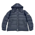 Moncler Sleeve-Pocket Hooded Puffer Jacket in Navy