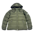 Moncler Maya Matte Hooded Puffer Jacket in Olive Green