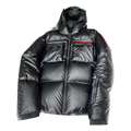 Prada Linea Rossa Hooded Puffer Jacket in Black