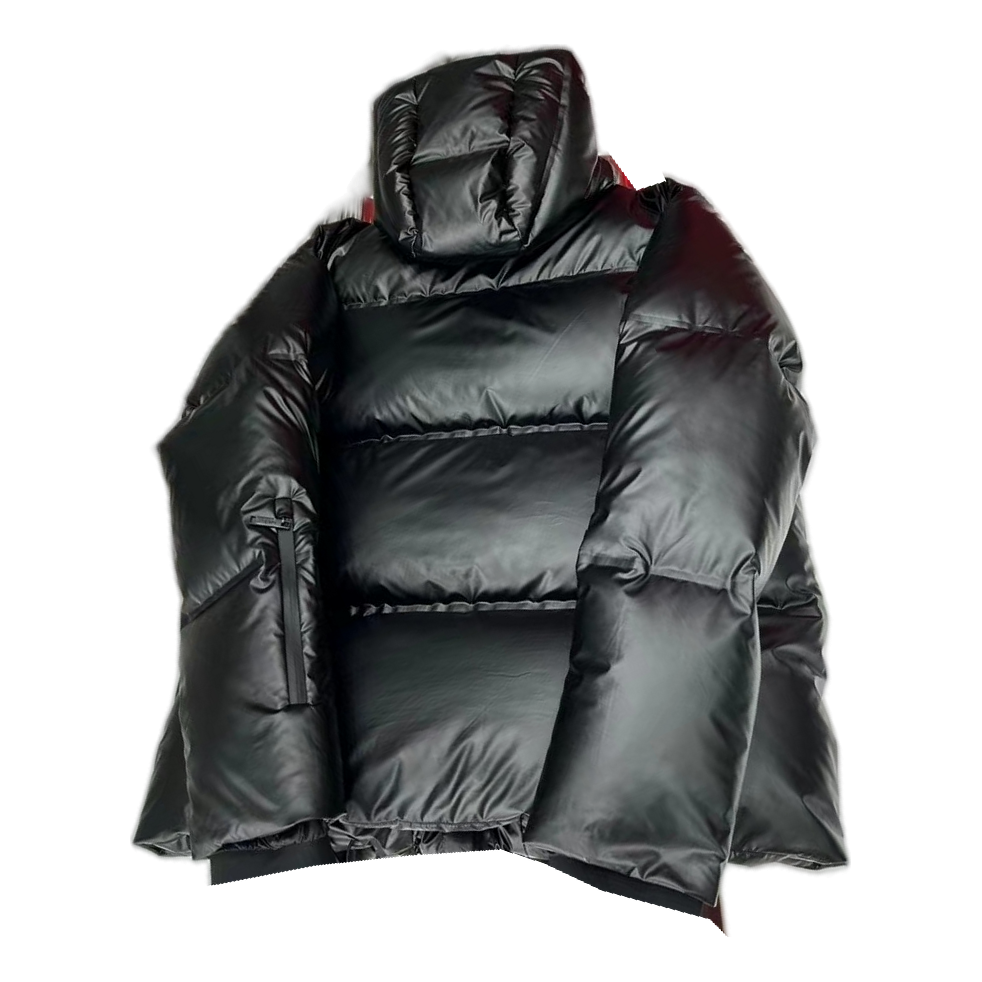 Prada Linea Rossa Hooded Puffer Jacket in Black
